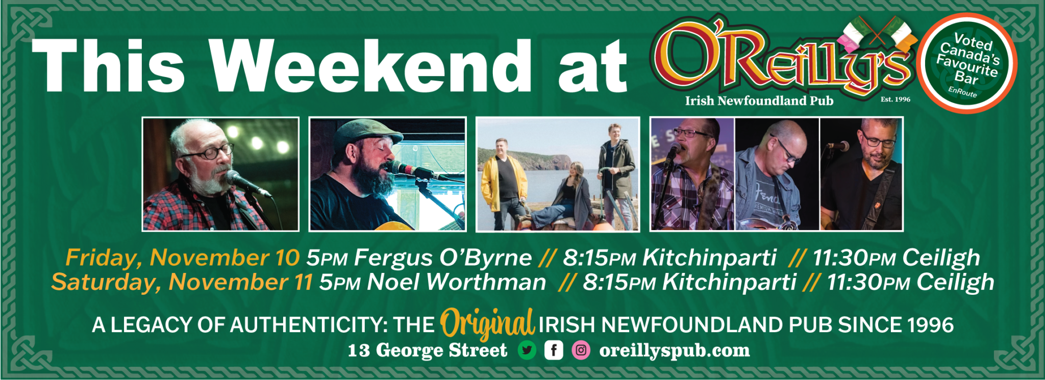 O'Reilly's Irish Newfoundland Pub – Voted Canada's Favourite Bar